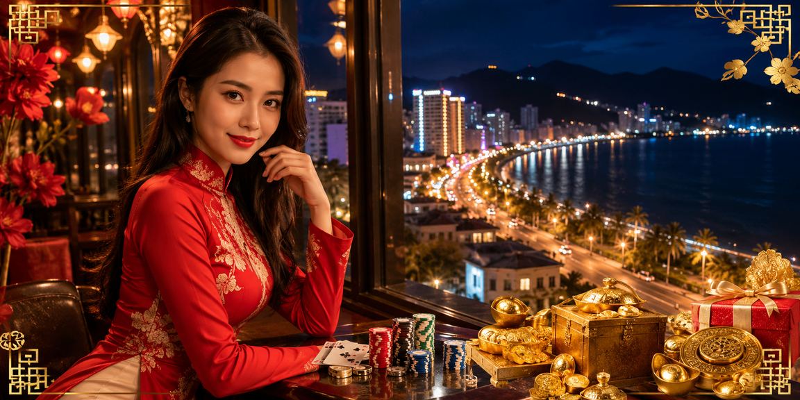 Người chơi tại Nha Trang trong trang phục áo dài tham gia card game trực tuyến trên pc11